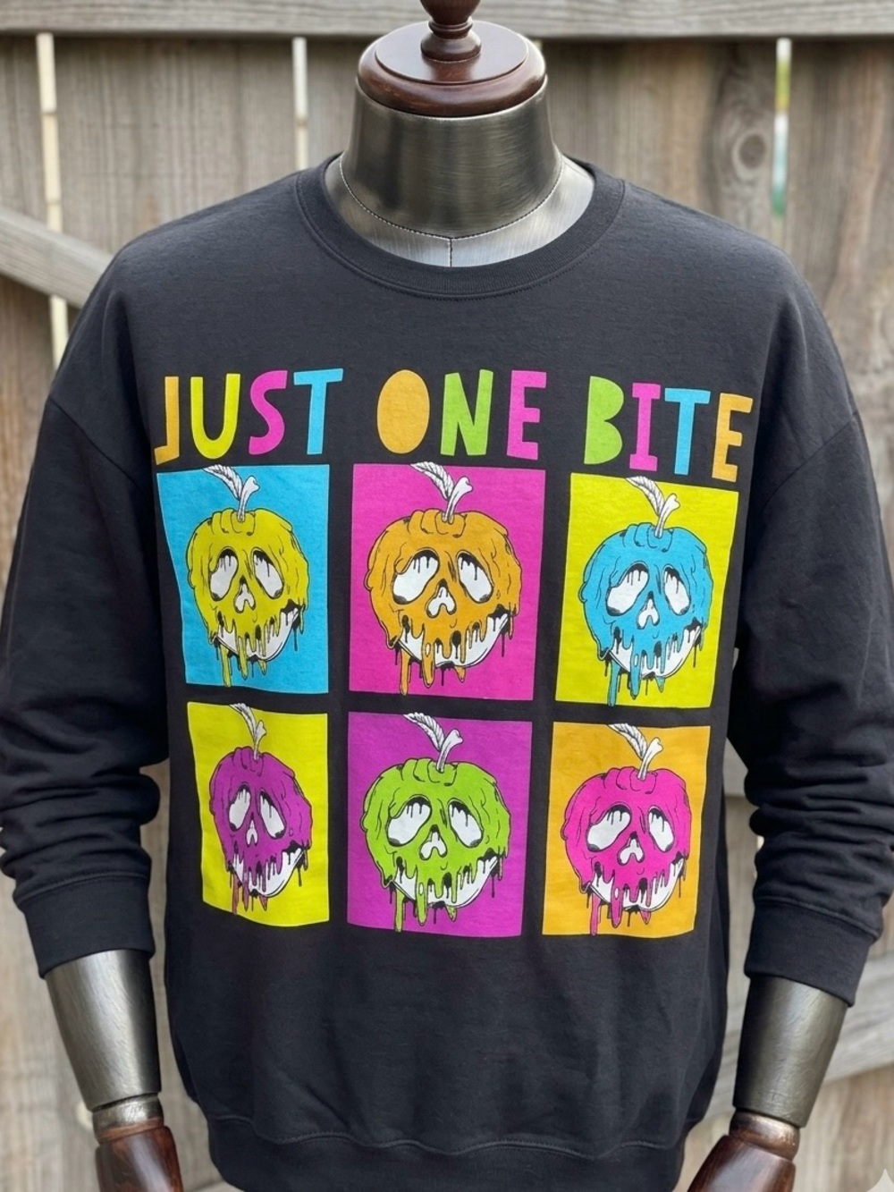 Disney Snow White Evil Queen Just One Bite Poison Apple Sweatshirt XL